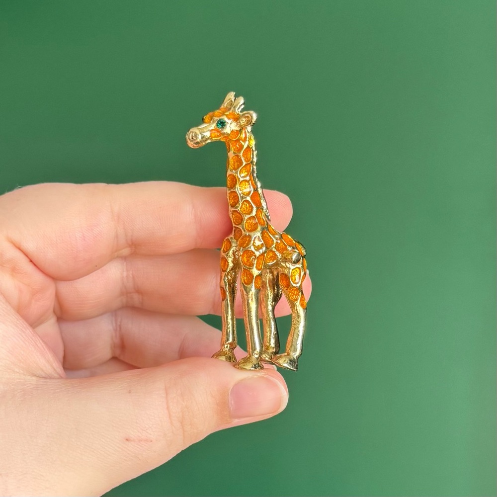 Gold Giraffe Figurine